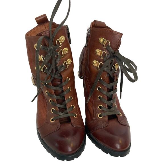 Marc Jacobs Brown Leather Y2K High Heel Booties - Picture 2 of 10